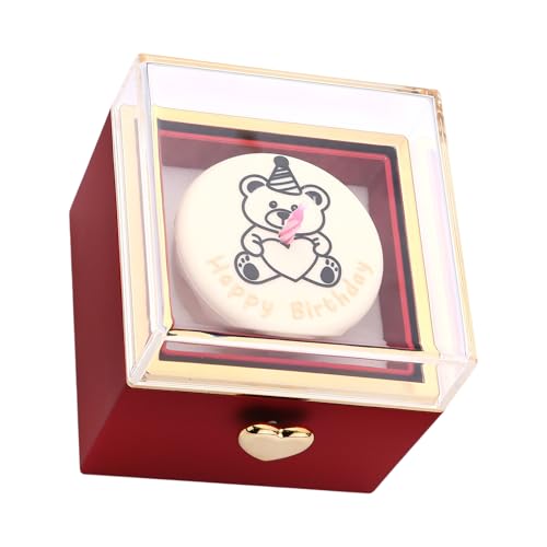 Zxfdsfdbnm Tragen Resistente Ringe Display Box Kerzenhalter Verlobungsringe Box Elegant Reversible Schmucktaste Für Freundin von Zxfdsfdbnm