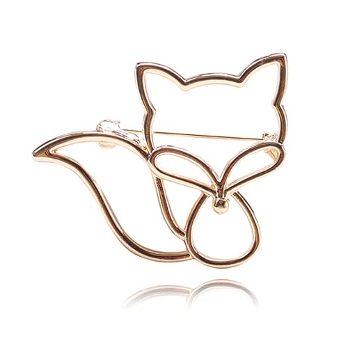 Zxfdsfdbnm Unique Designs Pin Women Metal Hollow Foxes Brosche Pin Legierung Textur Freizeitbroschen Geeignet Für Verschiedene Mode Outfits von Zxfdsfdbnm