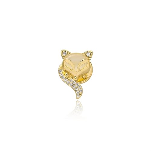 Zxxmeet Damen Edelstahl Fuchs Brosche Goldschmuck Edelstahl kein Edelstein von Zxxmeet