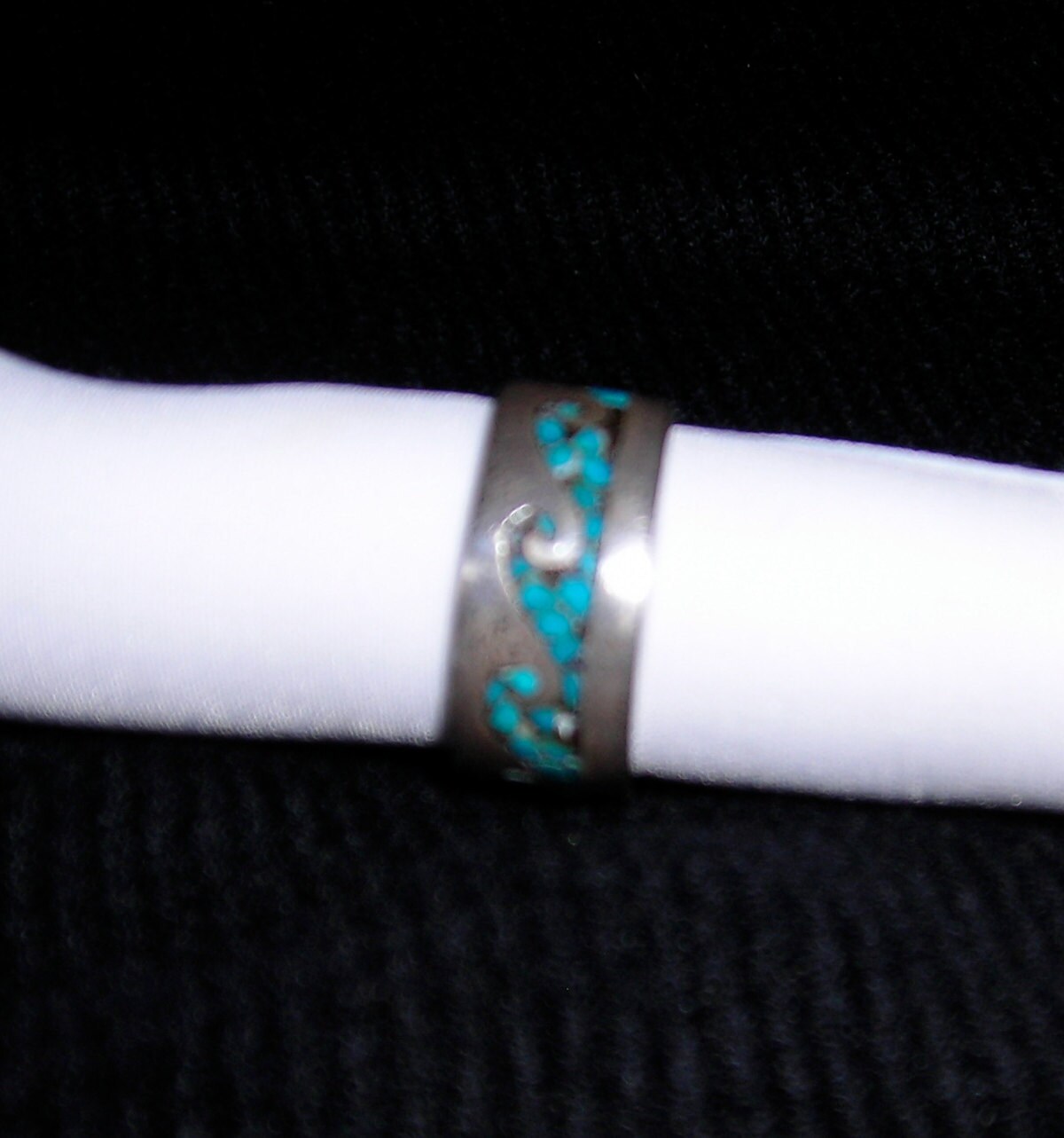 Türkis Inlay Silber Ring, Signiert Rb Türkis Inlay Silber Ring, Signiert Rb von ZydecoBeads
