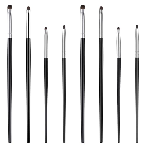Mini-Pinsel für Eyeliner, kleines Lidschatten-Pinsel-Set, kleine Make-up-Pinsel, Augen-Make-up-Pinsel-Set, weiche Lidschatten, Eyeliner-Pinsel für Puder, Gel, Creme, Highlighter, flüssiger Concealer von Zyghjort
