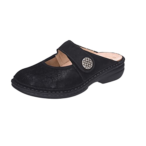 Finn Comfort Damen Pantoletten Sandalen Asinara Pantolette Nubukleder Bequem Freizeit uni von Finn Comfort