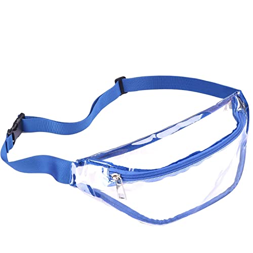 Hüfttasche Clear Fanny Pack Frauen Kleine Durchsichtige Hüfttasche Niedliche Hüfttasche mit Verstellbarem Gurt Transparente Tasche Stadion Genehmigt Laptop Messenger & Umhängetaschen, blau, von Zylione