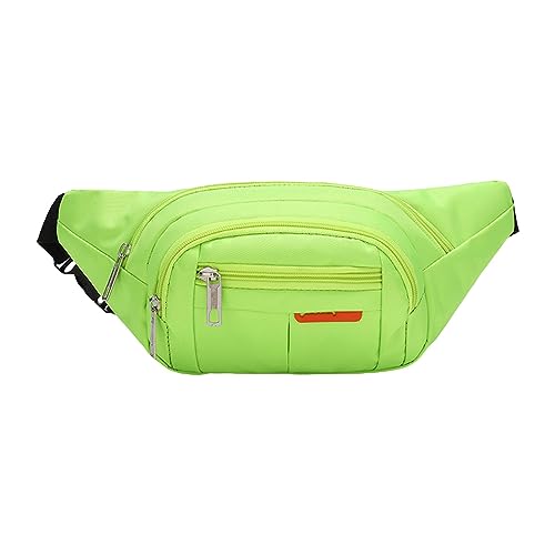 Running Fanny Pack Herren und Damen Handy Out of Home Casual Messenger Bag Printed Close Fitting Wallet Waist Pack with Water Bottle Holder Travel, grün, Einheitsgröße von Zylione