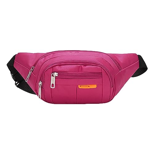 Running Fanny Pack Herren und Damen Handy Out of Home Casual Messenger Bag Printed Close Fitting Wallet Waist Pack with Water Bottle Holder Travel, hot pink, Einheitsgröße von Zylione