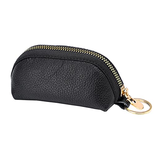 Tasche Clutch Bag Neutral Farbe Karte Solide Telefon Paket Mode Reißverschluss Tasche Taille Packs Taille Pack Bein, Schwarz , 11.5X6.5X5.8CM von Zylione