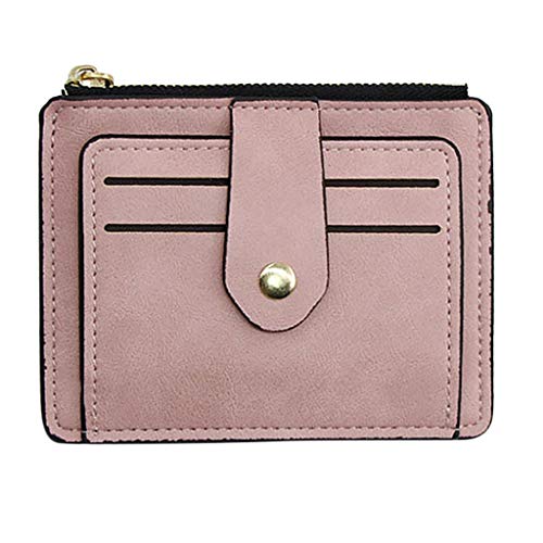 Zylione Damen Geldbörse Kleine Tasche Reißverschluss Geldbörse Slim Minimalistische Geldbörse für Frauen, rose, Einheitsgröße, Minimalistisch von Zylione