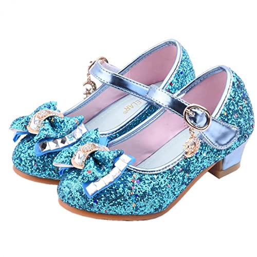 Zylione Mädchen Glitzer Schuhe Kinder Stöckelschuhe Mädchen Pailletten Prinzessin Cosplay Schuhe Hochzeiten Sandalen Elegante Mädchen Schuhe mit Absatz von Zylione