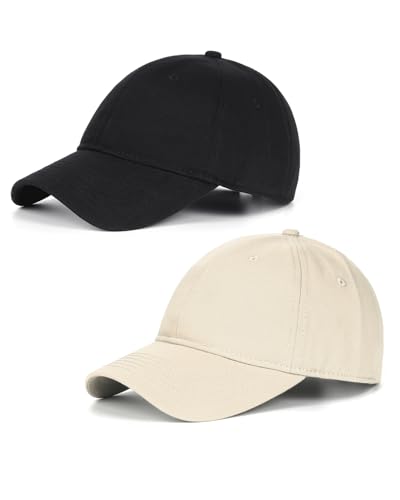 Zylioo 2 Stück Basecap XL/XXL Herren Kappe Baseballkappe Baseball Cap Verstellbare Sport Cappy Damen Für Großen Kopf von Zylioo
