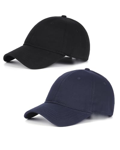 Zylioo 2 Stück Basecap XL/XXL Herren Kappe Baseballkappe Baseball Cap Verstellbare Sport Cappy Damen Für Großen Kopf von Zylioo