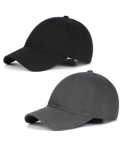 Zylioo 2 Stück Basecap XL/XXL Herren Kappe Baseballkappe Baseball Cap Verstellbare Sport Cappy Damen Für Großen Kopf von Zylioo