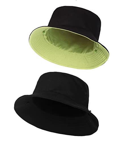 Zylioo 2 Stück Bucket Hat XXL/3XL Große Fischerhut Doppelseitig Anglerhut Beidseitig Sonnenhut Sommerhut Eimerhut von Zylioo