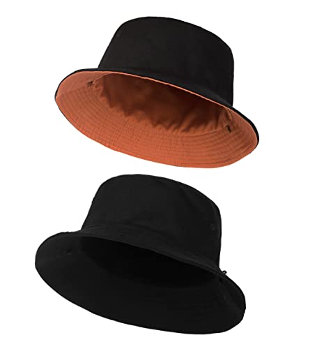 Zylioo 2 Stück Bucket Hat XXL/3XL Große Fischerhut Doppelseitig Anglerhut Beidseitig Sonnenhut Sommerhut Eimerhut von Zylioo