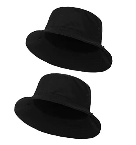 Zylioo 2 Stück Reversibel Fischerhut Anglerhut Doppelseitig Bucket Hat Beidseitig 100% Baumwolle Sonnenhut Sommerhut Damen Eimerhut von Zylioo
