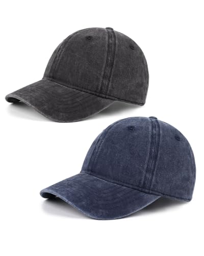 Zylioo 2 Stück XL/XXL Vintage Basecap Kappe Für Großen Kopf Pigment Baseballkappe Washed Cotton Used Look Baseball Cap Waschbare Cappy Zylioo 2 Stück XL/XXL Vintage Basecap Kappe Für Großen Kopf Pigment Baseballkappe Washed Cotton Used Look Baseball Cap Waschbare Cappy von Zylioo