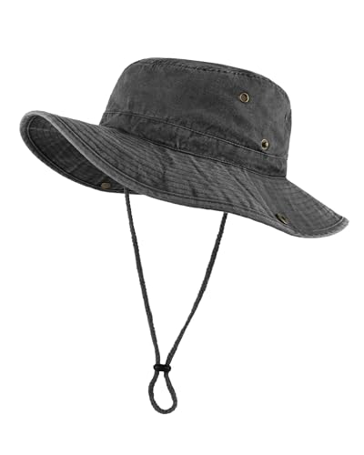 Zylioo 3XL Sonnenhut Herren Für Großen Kopf,UV Schutz Buschhut Breiter Krempe Wanderhut,Safari Boonie Hat Für Outdoor Angeln Fischen Golf von Zylioo