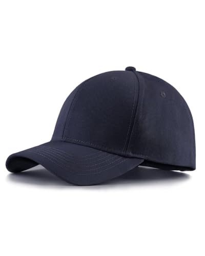 ylioo Big Head Blank Baseball Cap Hat,Vintage Solid Color Adjustable Dad Hat for Man and Women,Plain Large Running Caps von Zylioo