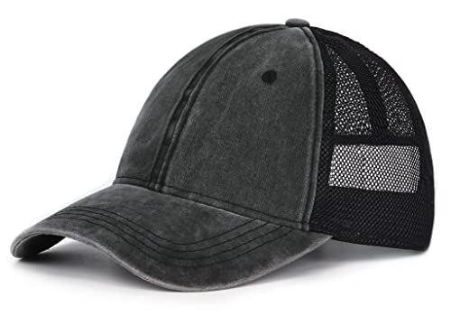 Zylioo XXL Vintage Trucker Cap Basecap Für Großen Kopf,Mesh Running Caps Kappe Größe 60-65cm,Sommer UV Schutz Sport Caps von Zylioo
