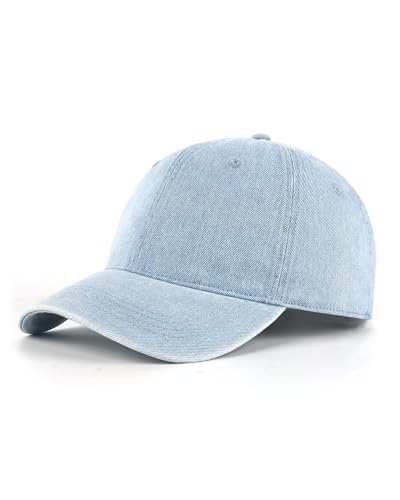 Zylioo Jeans Basecap Denim M-L,Distressed Unisex Running Kappe Größe 57-64cm,UV-Schutz Vintage Sport Cap von Zylioo