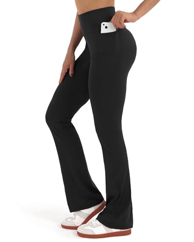Zylioo Lang Bein Flared Leggings Yogahose Damen Lang/Extra lang,Blickdicht Bootcut Leggings Tall/Extra Tall,Fitnesshose Bootleg Jazzpants von Zylioo