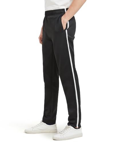 Zylioo Lang Jogginghose mit Seitenstreifen Herren,Lang Bein Sporthose Sweathose,Trainingshose Sweatpants Laufhose Jogger Hose von Zylioo
