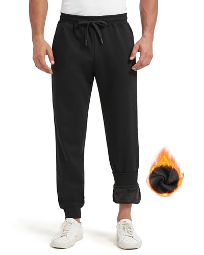 Zylioo Lang Winter Sporthose Fleece Jogginghose Herren,Extra Lang Winter Trainingshose Sweathose,Plus Size Sweatpants Laufhose Jogger Hose von Zylioo