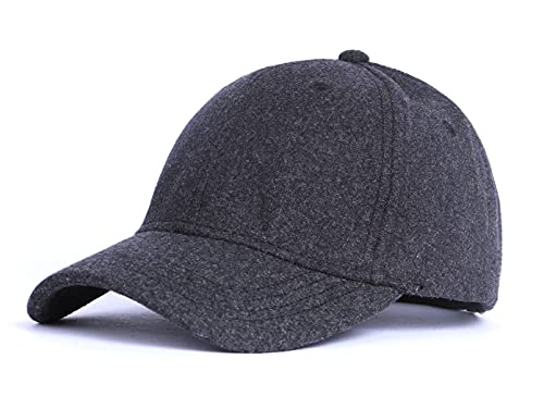 Zylioo M-L Winter Basecap Großen Kopf, Fleece Running Cap, Warme Wolle Kappe Baseballkappe von Zylioo