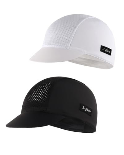 Zylioo M-XL 2-er Pack Fahrradkappe Cycling Cap mit Visier Großen Kopf,UV Schutz Radmütze Fahrrad Mütze Sommer Sports Radfahren, Klettern, Angeln von Zylioo