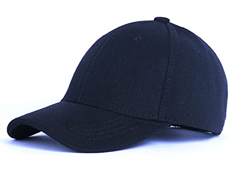 Zylioo M-L Winter Basecap Großen Kopf, Fleece Running Cap, Warme Wolle Kappe Baseballkappe von Zylioo