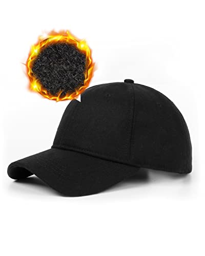 Zylioo M-L Winter Basecap Großen Kopf, Fleece Running Cap, Warme Wolle Kappe Baseballkappe von Zylioo