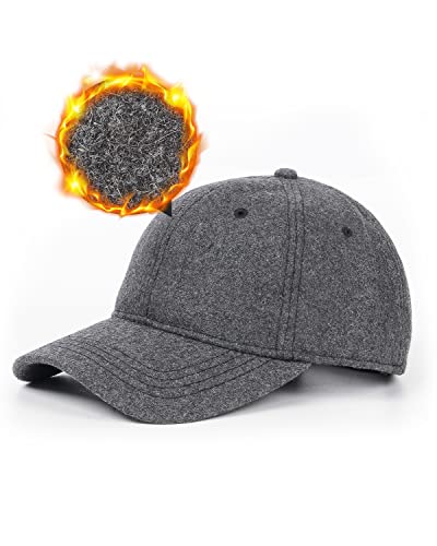 Zylioo XXL Winter Basecap Großen Kopf, Fleece Running Cap, Warme Wolle Kappe Baseballkappe von Zylioo