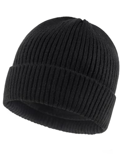 Zylioo Wintermütze Strickmütze Für kleinen Kopf，Fleece Fütterung Beanie Mütze Größe S-M,Winter Warme Watch Cap von Zylioo