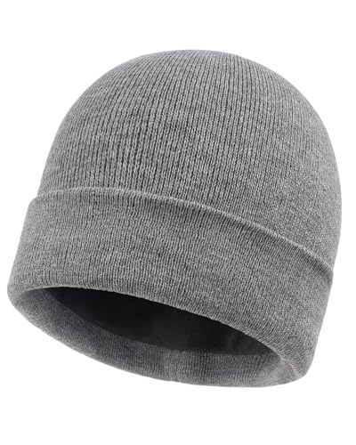 Zylioo Wintermütze Strickmütze Für kleinen Kopf，Fleece Fütterung Beanie Mütze Größe S-M,Winter Warme Watch Cap von Zylioo