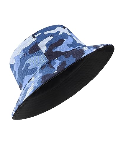 Zylioo XL Camouflage Fischerhut Für Großen Kopf Military Tactical Anglerhut Reversibel Sonnenhut mit Breiter Krempe von Zylioo