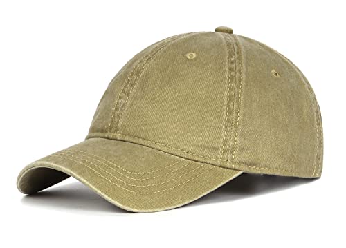Zylioo XL/XXL Vintage Basecap Kappe Für Großen Kopf Pigment Baseballkappe Washed Cotton Used Look Baseball Cap Waschbare Cappy von Zylioo