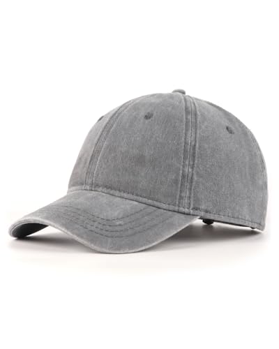 Zylioo XL/XXL Vintage Basecap Kappe Für Großen Kopf Pigment Baseballkappe Washed Cotton Used Look Baseball Cap Waschbare Cappy von Zylioo