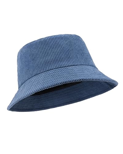 Zylioo XL Cord Fischerhut Anglerhut Für Großen Kopf,Kord Bucket Hats,Winter Sonnenhut mit Breiter Krempe von Zylioo