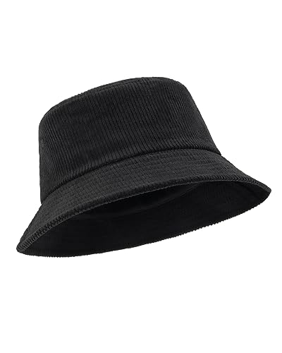 Zylioo XL Cord Fischerhut Anglerhut Für Großen Kopf,Kord Bucket Hats,Winter Sonnenhut mit Breiter Krempe von Zylioo