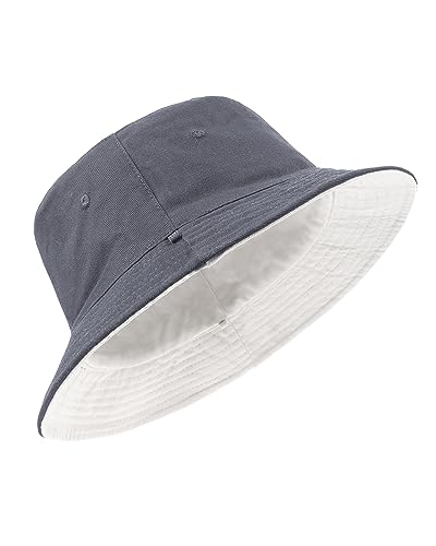 Zylioo XL Reversibel Bucket Hat Große Doppelseitig Anglerhut Beidseitig Fischerhut Sonnenhut Sommerhut Herren Eimerhut Für Kopf von Zylioo