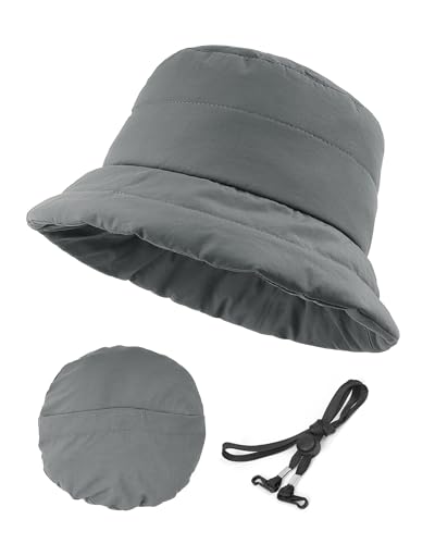 Zylioo XL-XXL Winddicht Fischerhut Für Großen Kopf,Winter Anglerhut Größe 60-62cm,Warmer Wintermütze Faltbar Bucket Hats von Zylioo