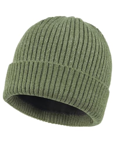 Zylioo XL-XXL Wintermütze Strickmütze Mit Fleece Fütterung，Beanie Mütze Für Großen Kopf, Übergroße Winter Warme Watch Cap von Zylioo