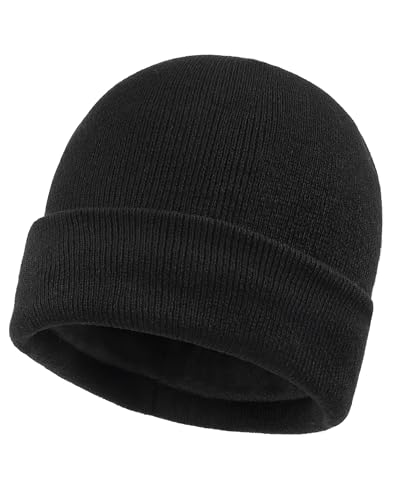 Zylioo XL-XXL Wintermütze Strickmütze Mit Fleece Fütterung，Beanie Mütze Für Großen Kopf, Übergroße Winter Warme Watch Cap von Zylioo