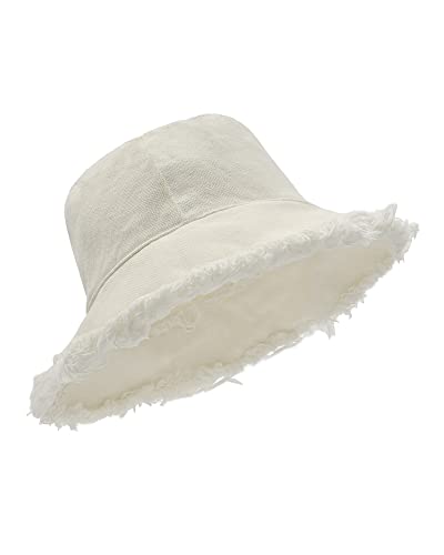 Zylioo XXL Ausgefranster Fischerhut Für Großen Kopf, Distressed Anglerhut Größen 60-64, UV/UPF 50+ Frayed Bucket Outdoor Hat von Zylioo