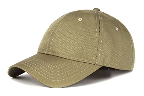 Zylioo Basecap XL/XXL Herren Wasserdicht Running Kappe Große Schnelltrocknend Sport Cap Lightweight Baseballkappe Khaki 62CM von Zylioo