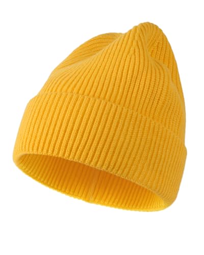 Zylioo XXL/3XL Strickmütze Für Großen Kopf, Wintermütze Beanie Mütze Mit Schirm, Übergroße Winter Warme Knit Cuffed Watch Cap von Zylioo