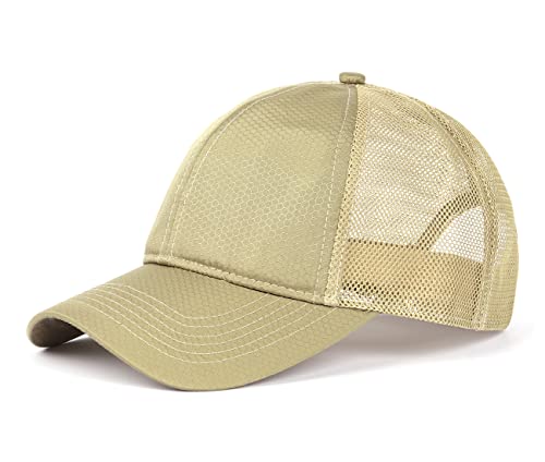 Zylioo XL/XXL Trucker Cap Basecap Für Großen Kopf,Mesh Running Caps Größe 62cm,UV Schutze Sommer Sport Kappen Atmungsaktiv Baseballkappe Khaki(Khaki), XXL(62CM) von Zylioo
