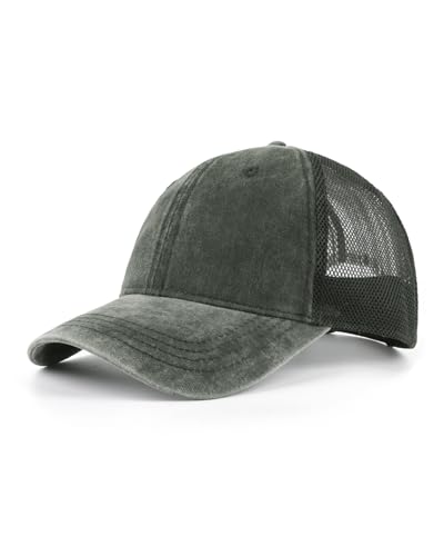 Zylioo XXL Vintage Trucker Cap Basecap Für Großen Kopf,Mesh Running Caps Kappe Größe 60-65cm,Sommer UV Schutz Sport Caps von Zylioo