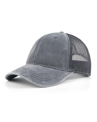 Zylioo XXL Vintage Trucker Cap Basecap Für Großen Kopf,Mesh Running Caps Kappe Größe 60-65cm,Sommer UV Schutz Sport Caps von Zylioo