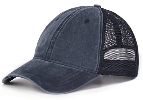 Zylioo XXL Vintage Trucker Cap Basecap Für Großen Kopf,Mesh Running Caps Kappe Größe 60-65cm,Sommer UV Schutz Sport Caps von Zylioo