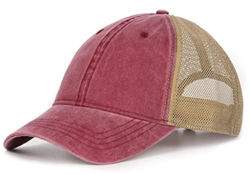 Zylioo XXL Vintage Trucker Cap Basecap Für Großen Kopf,Mesh Running Caps Kappe Größe 60-65cm,Sommer UV Schutz Sport Caps von Zylioo